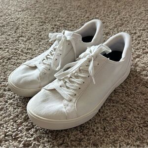Kizik Unisex Irvine Casual Lace Up Sneakers Ivory White Women's 8